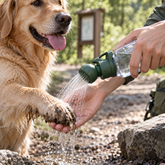 Douche sur bouteille pour chien